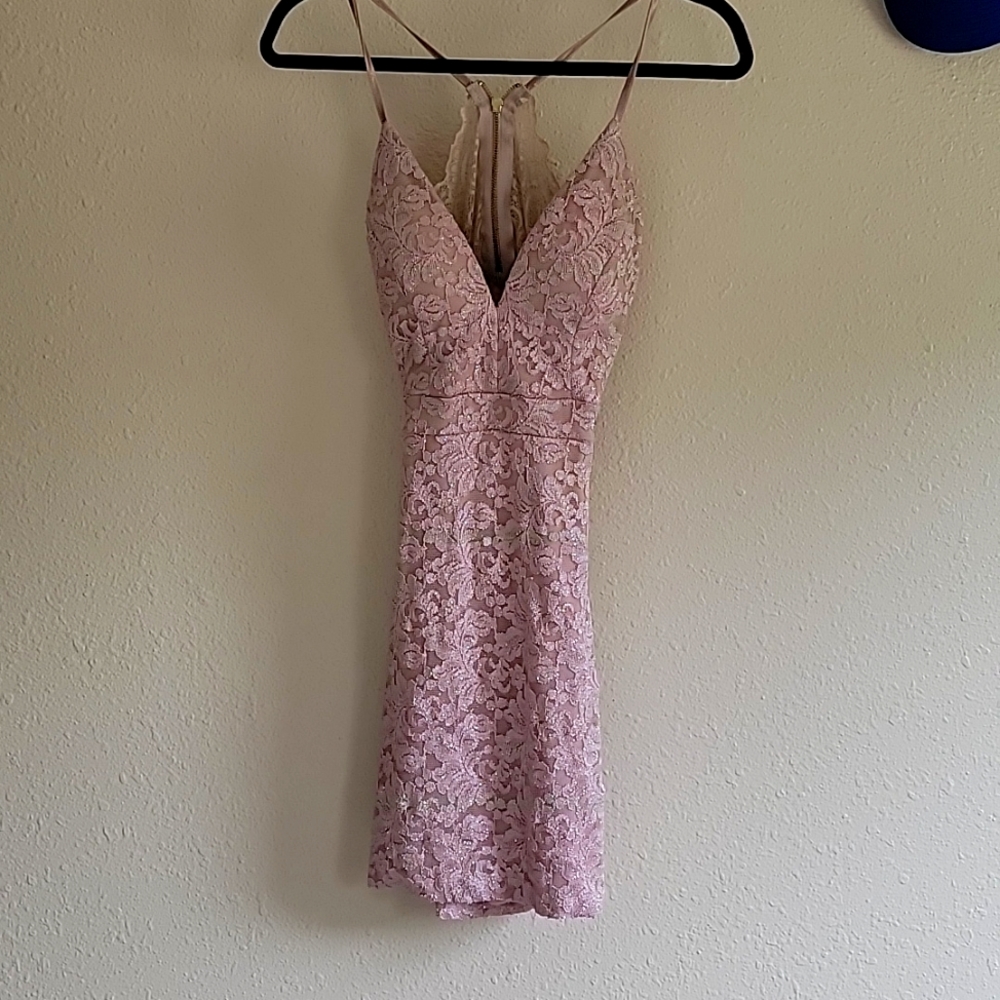 Juniors dress, size XS, light rose/pink color